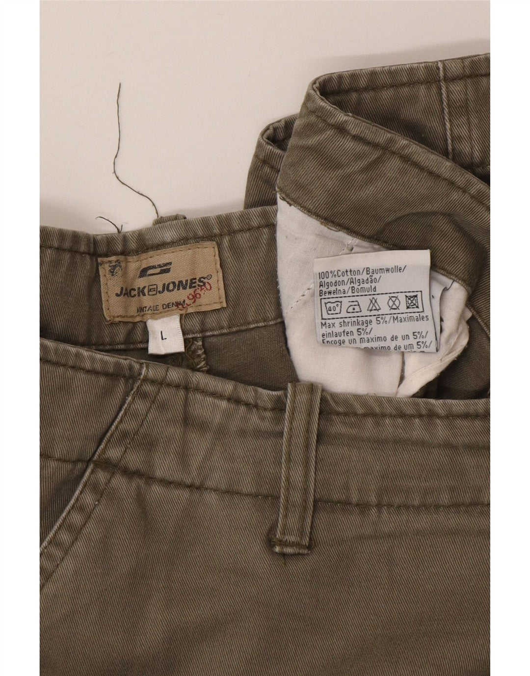 Męskie spodenki cargo Jack & Jones, duże, W34, bawełna khaki
