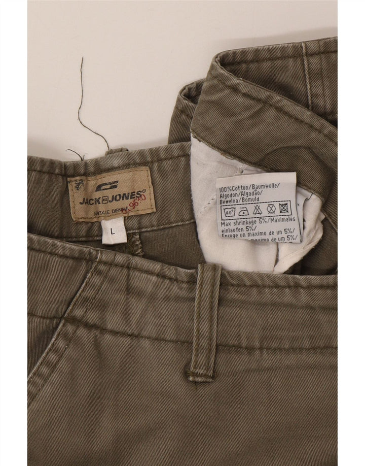 Męskie spodenki cargo Jack & Jones, duże, W34, bawełna khaki