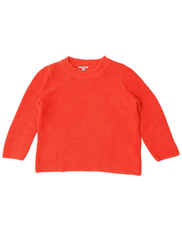 Cos Damski sweter z dekoltem w łódkę, UK 10, mały, czerwony, bawełniany