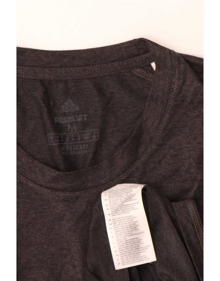 Męska koszulka Adidas Aeroready Top, średni szary poliester