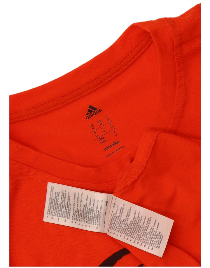 Męska koszulka Adidas Climalite Graphic Top, średni pomarańczowy poliester