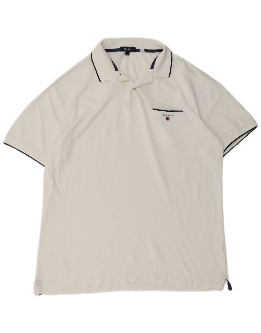 Męska koszulka polo Gant XL, biała, bawełniana