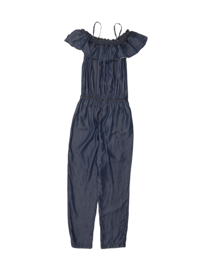 LIU JO Womens Denim Off Shoulder Jumpsuit IT 42 Medium Blue Lyocell