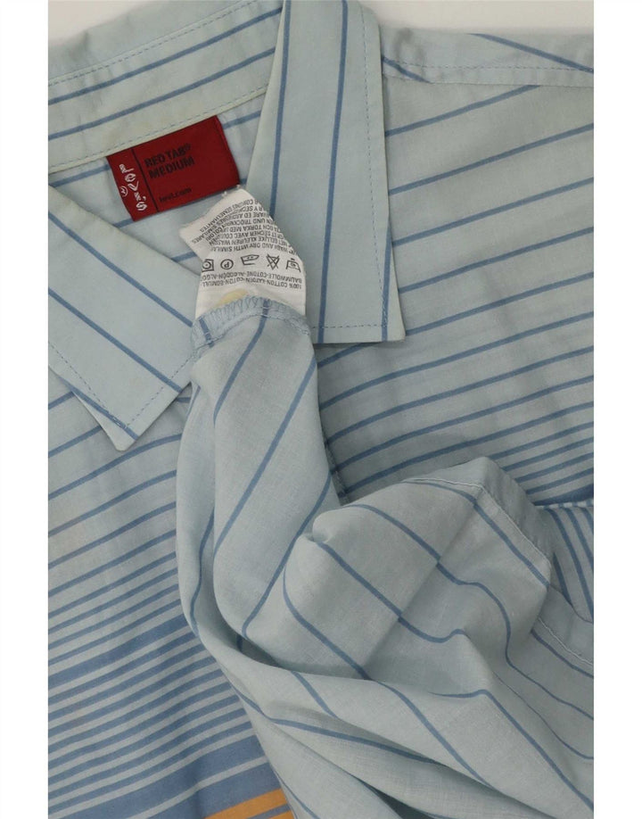 Koszula męska z krótkim rękawem Levi's, bawełniana w średnie niebieskie paski