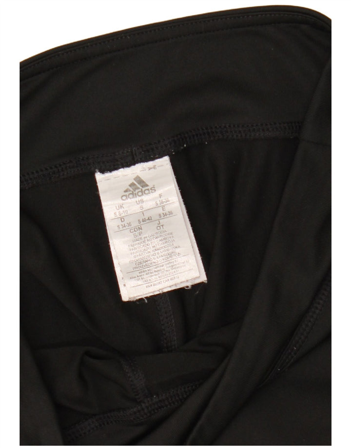 Legginsy Adidas Damskie Climalite Capri UK 8/10 Małe Czarne Poliester