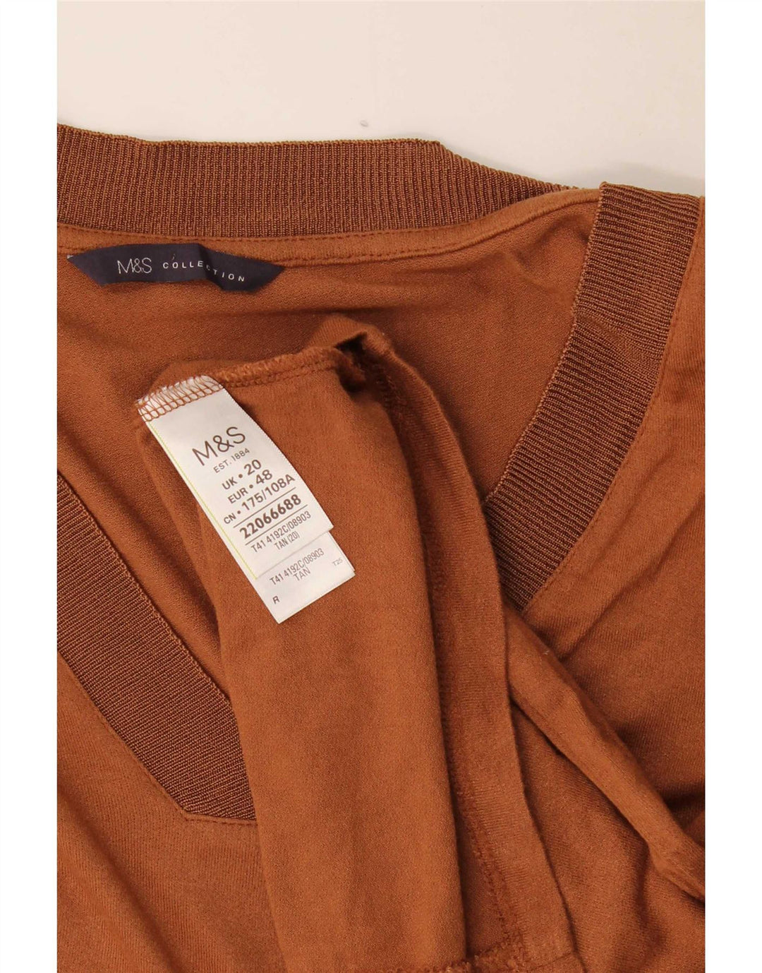 Bluzka damska Marks & Spencer UK 20 2XL Brązowa Wiskoza