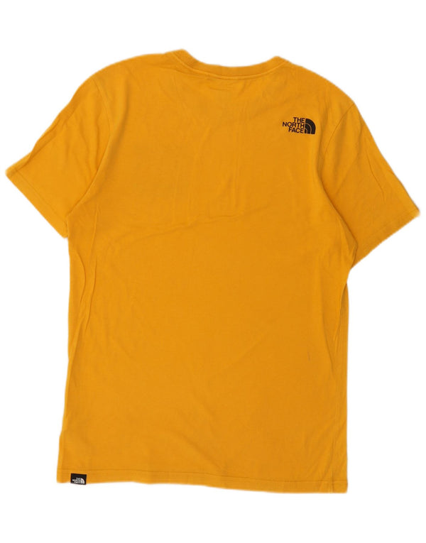 T-shirt męski The North Face, mały, żółty, bawełniany