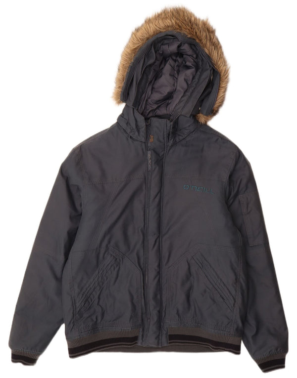 Męska kurtka bomberka z kapturem O'Neill UK 40, duża granatowa, poliestrowa