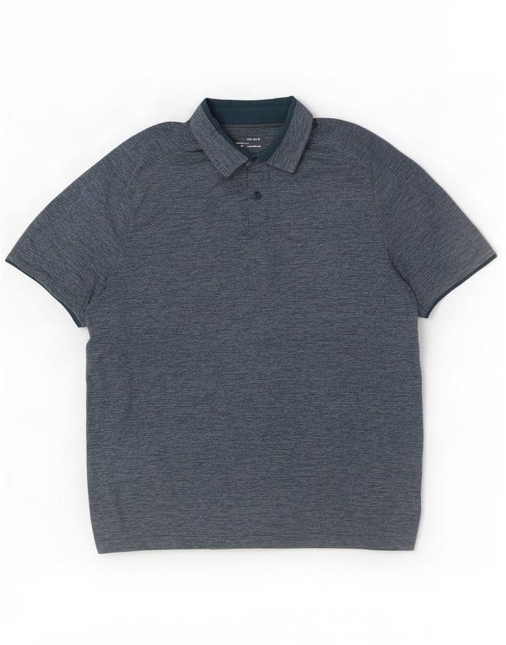 Męska koszulka polo Under Armour Heat Gear, duża, niebieska, z poliestru w plamki