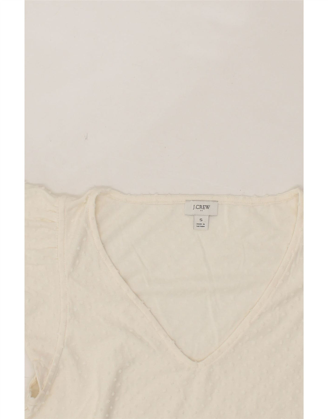 J. CREW Womens Blouse Top UK 10 Small White Polyester Vintage J. Crew and Second-Hand J. Crew from Messina Hembry 