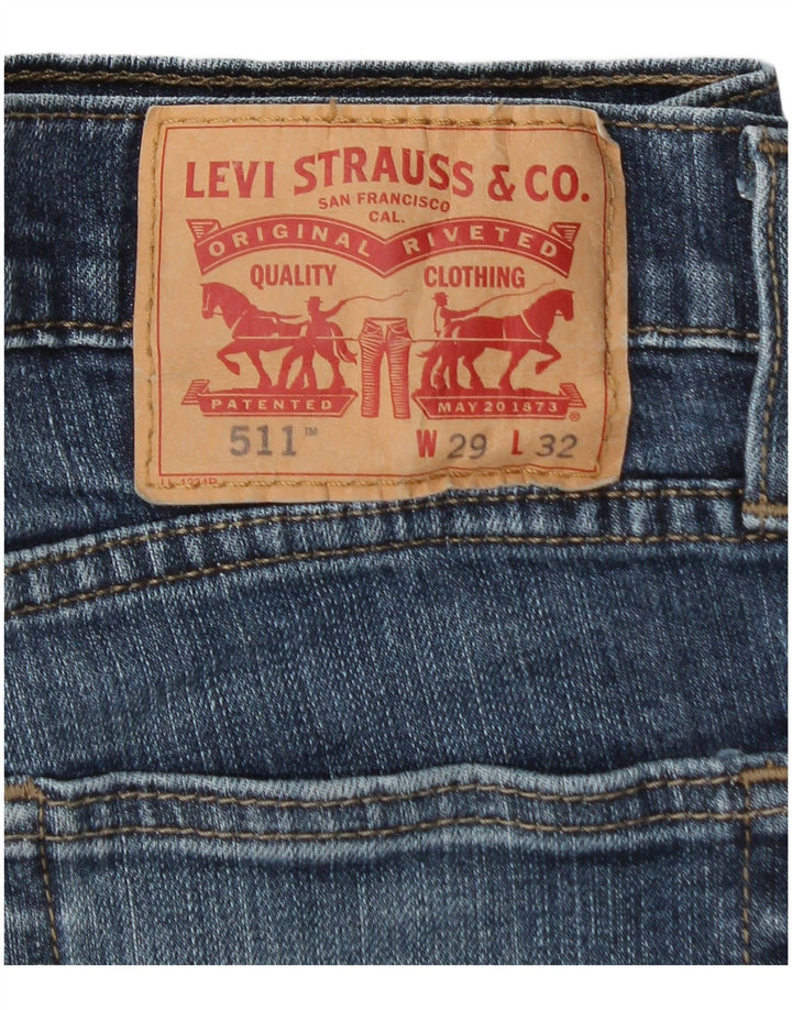 Męskie jeansy Levi's 511 Slim W29 L30 Niebieska bawełna