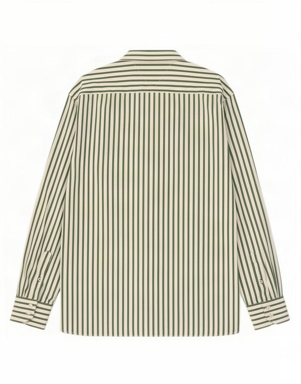 Tommy Hilfiger Mens Shirt XL Green Striped Cotton