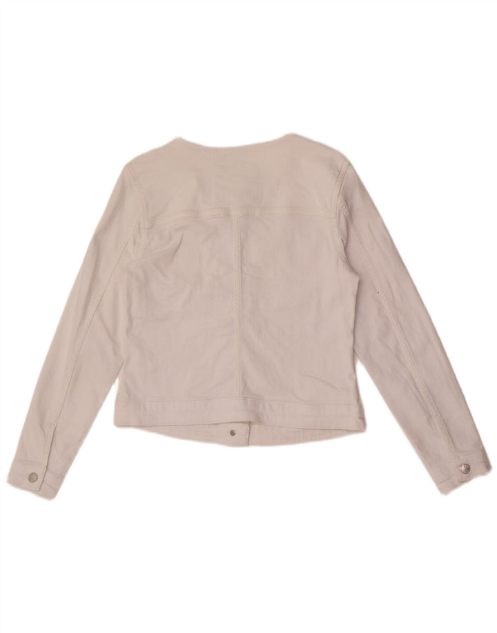 Damska kurtka dżinsowa Crew Clothing UK 10, mała, biała