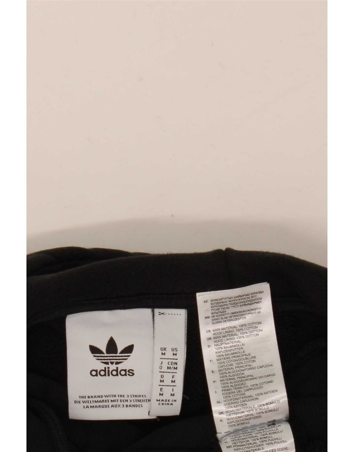 Męska bluza z kapturem Adidas Graphic, średnia czarna, bawełniana