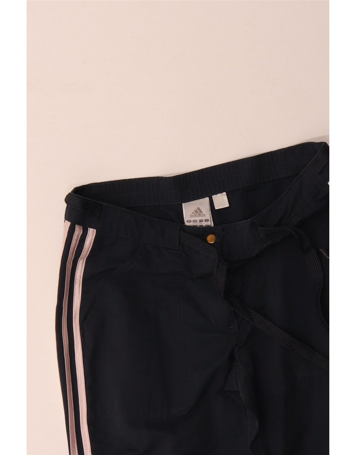 Spodnie damskie Adidas Straight Casual UK 8 Small W30 L30 Granatowa bawełna