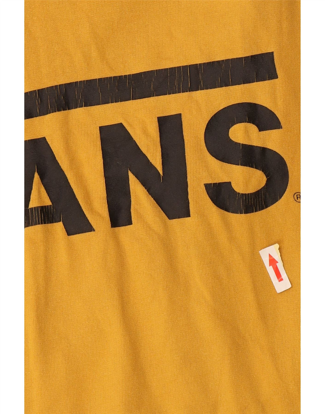 Męski sweter z kapturem Vans z grafiką, duży, żółty, bawełniany