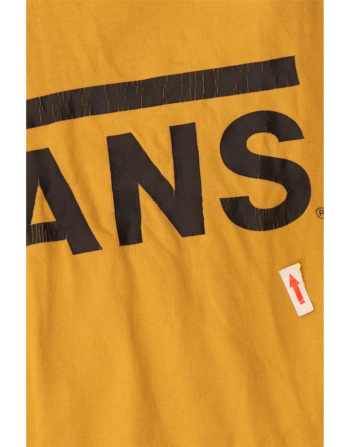 Męski sweter z kapturem Vans z grafiką, duży, żółty, bawełniany