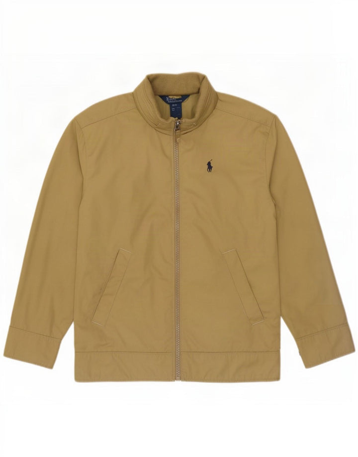 Chłopięca kurtka bomberka Polo Ralph Lauren z kapturem, 7-8 lat, mała, beżowa, poliester