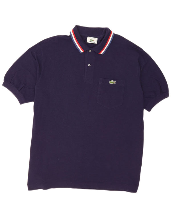 Męska koszulka polo Lacoste, rozmiar 8, 3XL, bawełniana w granatowe paski