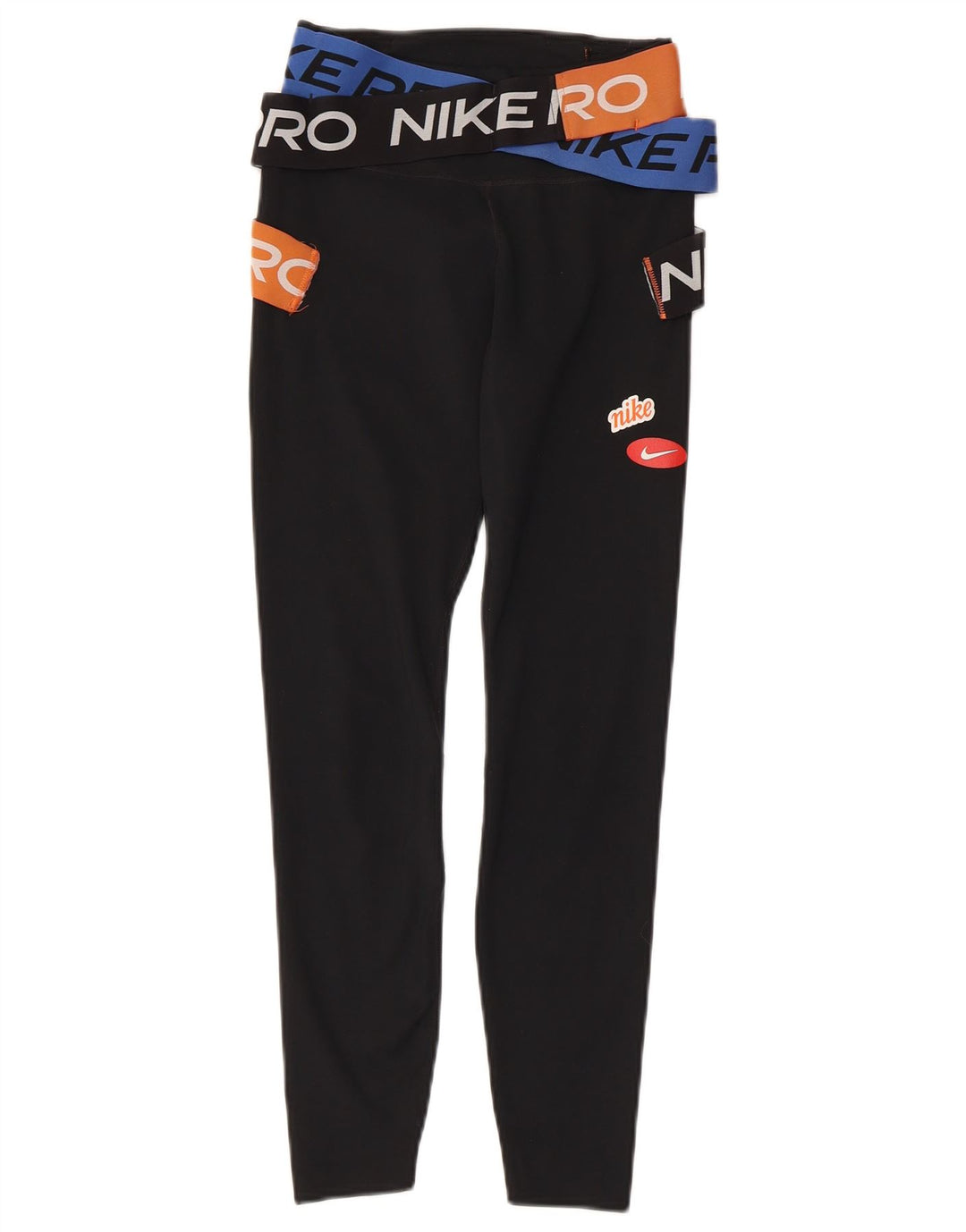 Damskie legginsy NIKE Dri Fit Graphic UK 4 XS, czarny poliester