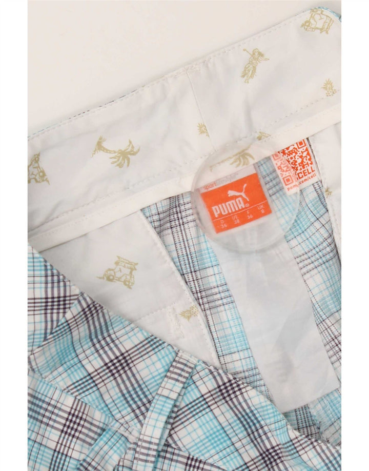 Męskie spodenki Chino Puma UK 8 Small W28 w niebieską kratkę