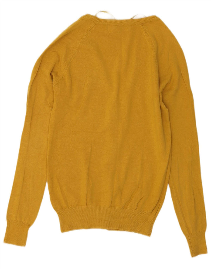 Sweter damski Zara Cardigan UK 12 Średni żółty bawełniany