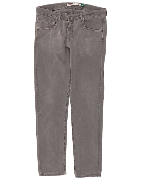 Męskie spodnie codzienne Carrera 717 Slim Fit IT 52 XL W36 L32 Szara bawełna