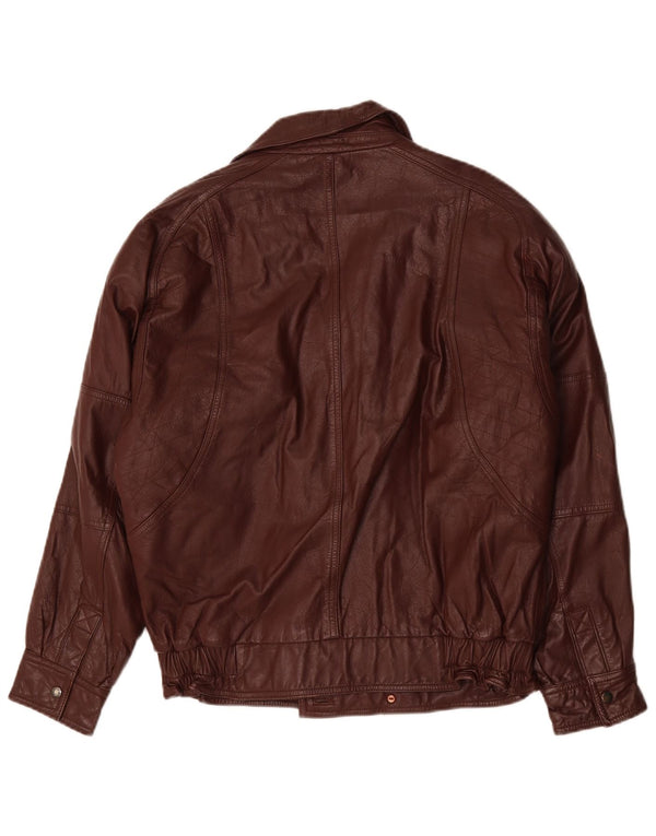 Vintage męska kurtka skórzana UK 40 Large Brown
