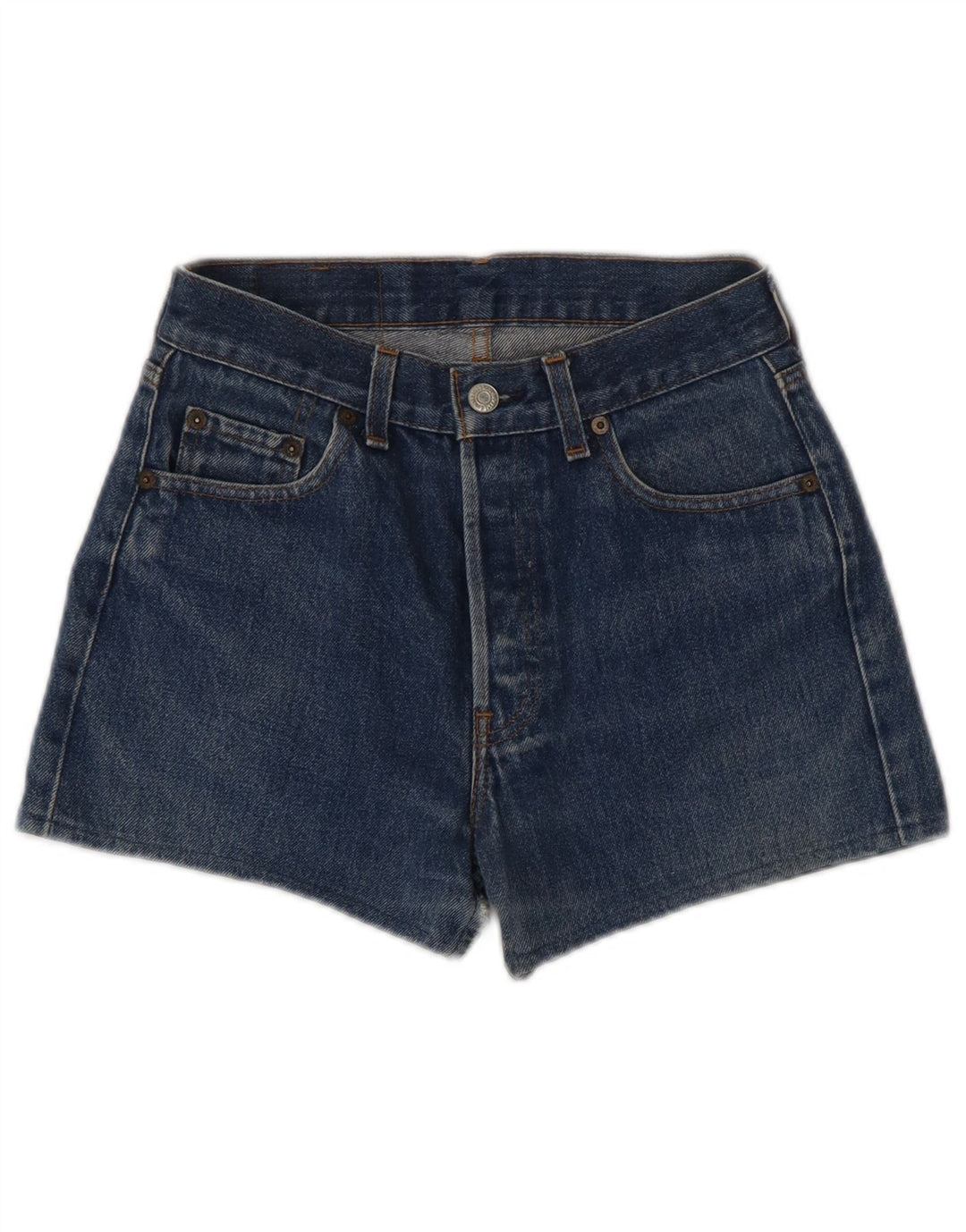 Damskie spodenki jeansowe Levi's 501 W29 Średni niebieski, bawełniany