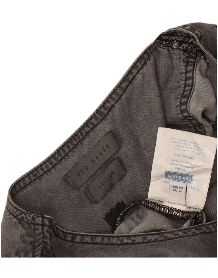 Damska sukienka o linii A Ted Baker, rozmiar 2, mała, szara z Lyocellu