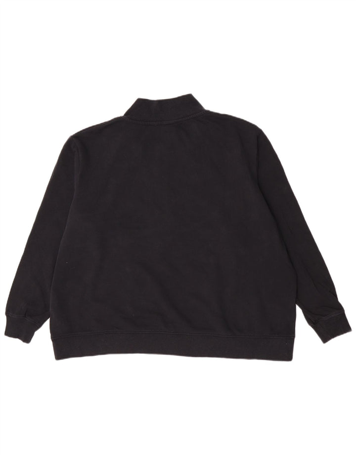 Marks & Spencer Damska bluza oversize z zamkiem 1/4, UK 18 XL, czarna