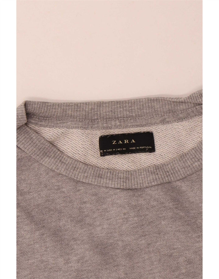 Męska bluza Zara Sweter Średnioszary, bawełniany nakrapiany