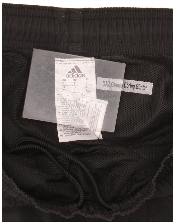 Damskie spodenki sportowe ADIDAS UK 14, duże, czarne, poliestrowe