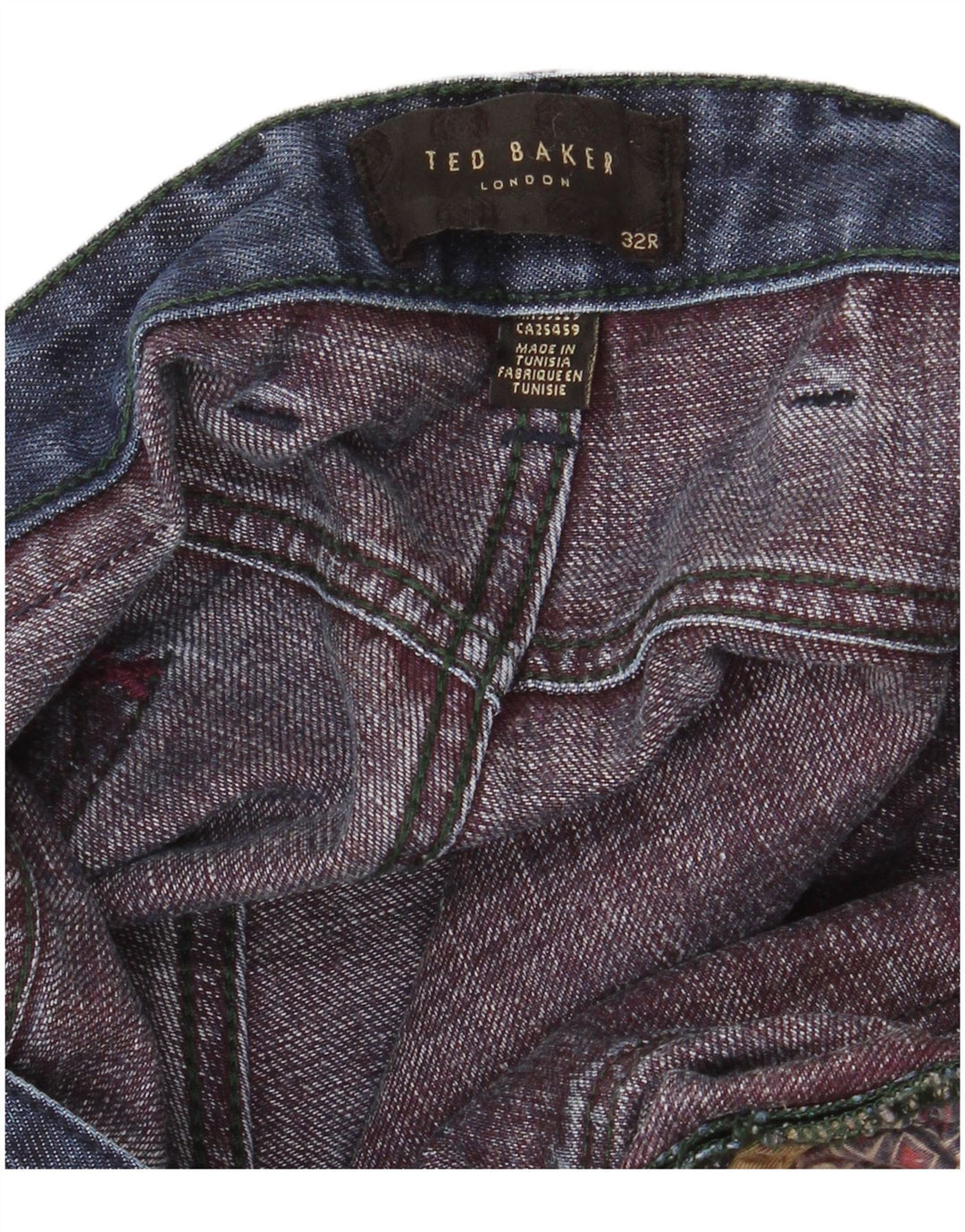 Męskie proste dżinsy TED BAKER W32 L32 granatowe