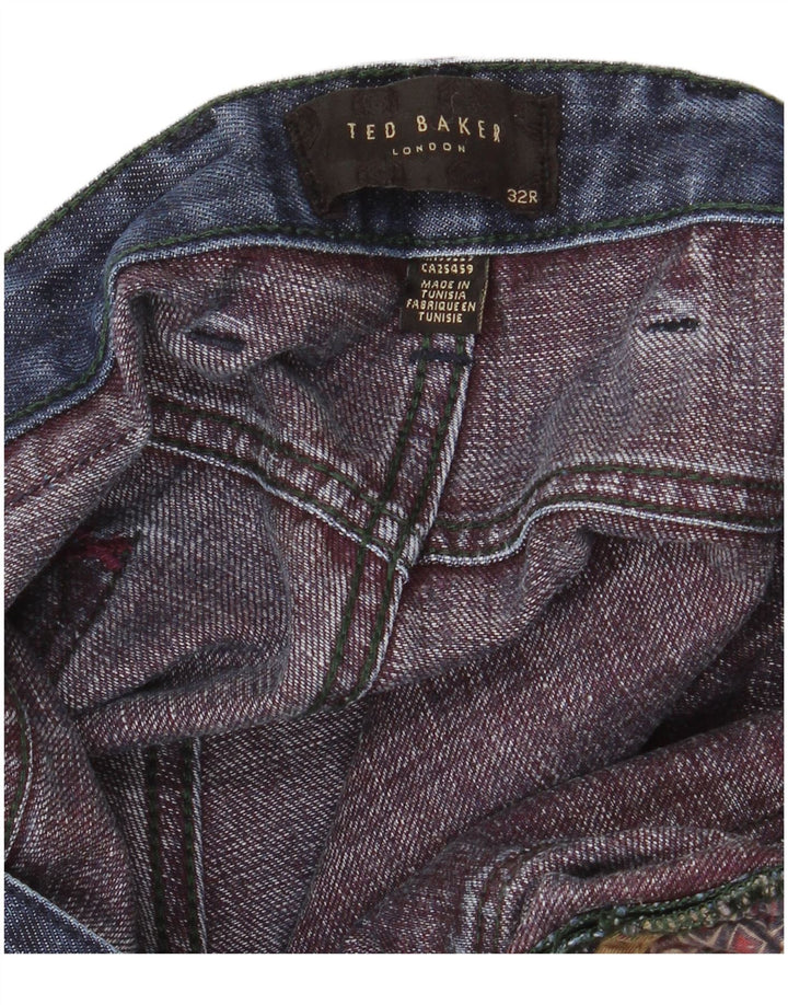 Męskie proste dżinsy TED BAKER W32 L32 granatowe
