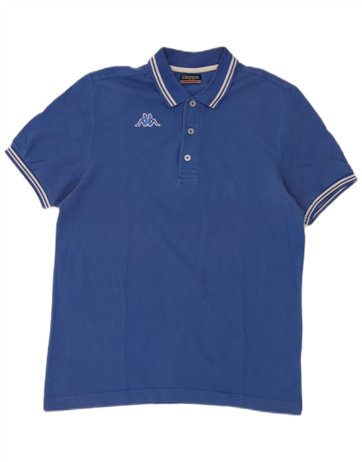 Męska koszulka polo Kappa w średnie niebieskie paski