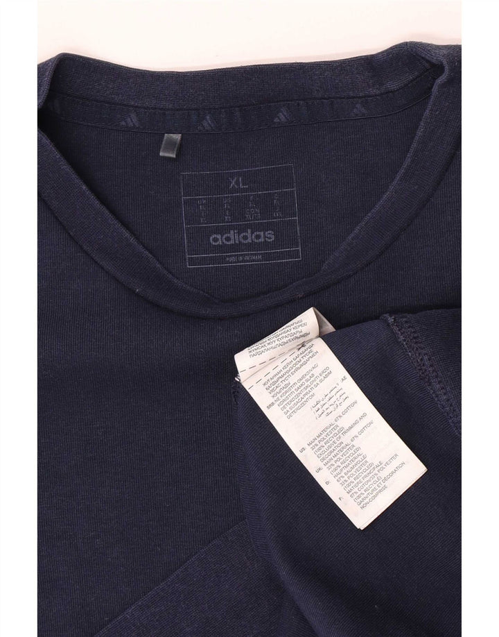 Bluza męska Adidas o regularnym kroju XL, granatowa, bawełniana