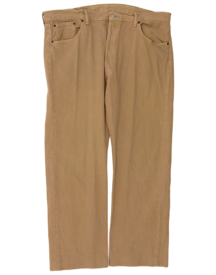 Męskie dżinsy Levi's 501 Straight W40 L29 Brązowa bawełna