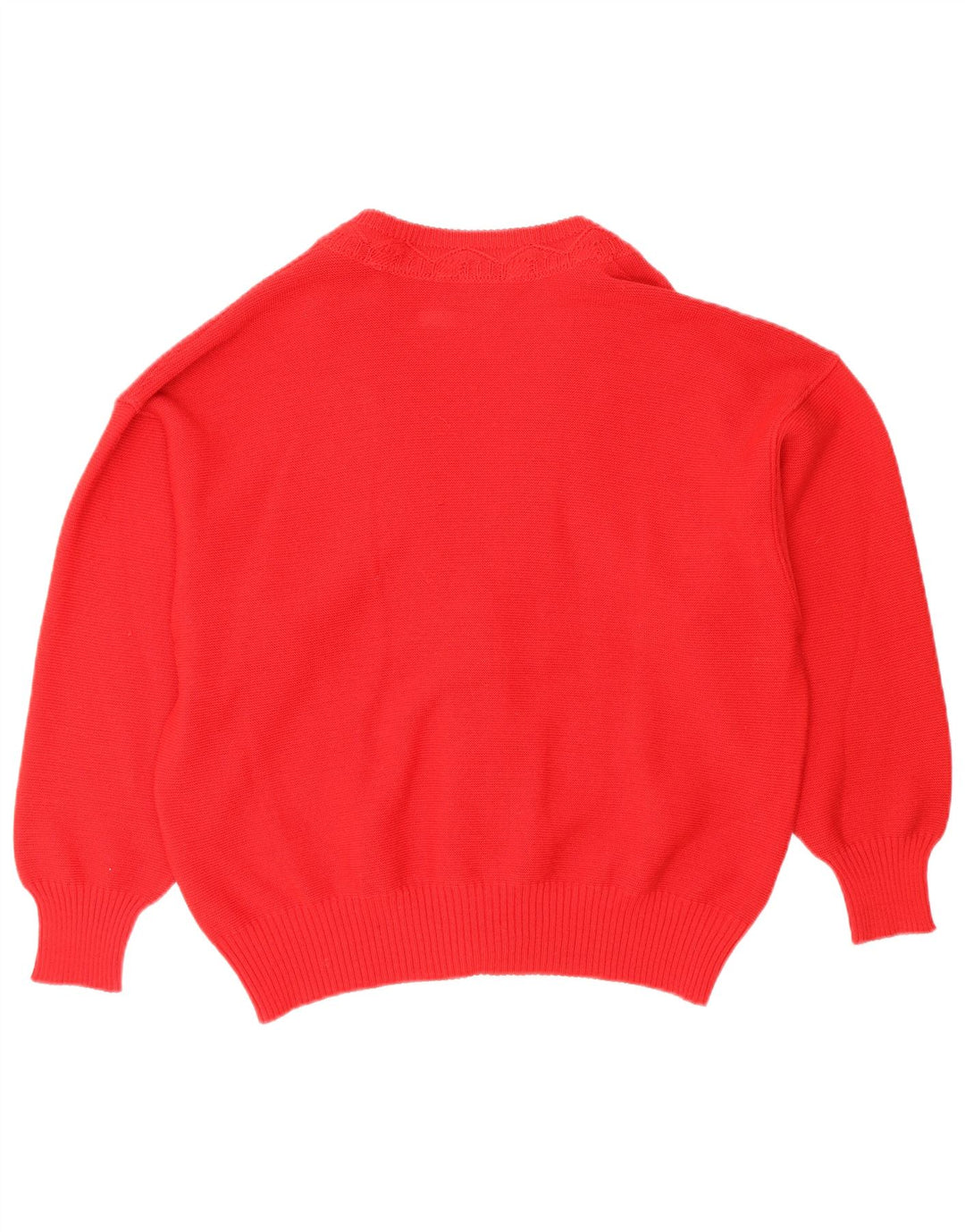 Sweter damski w stylu vintage, EU 44 XL, czerwona wełna
