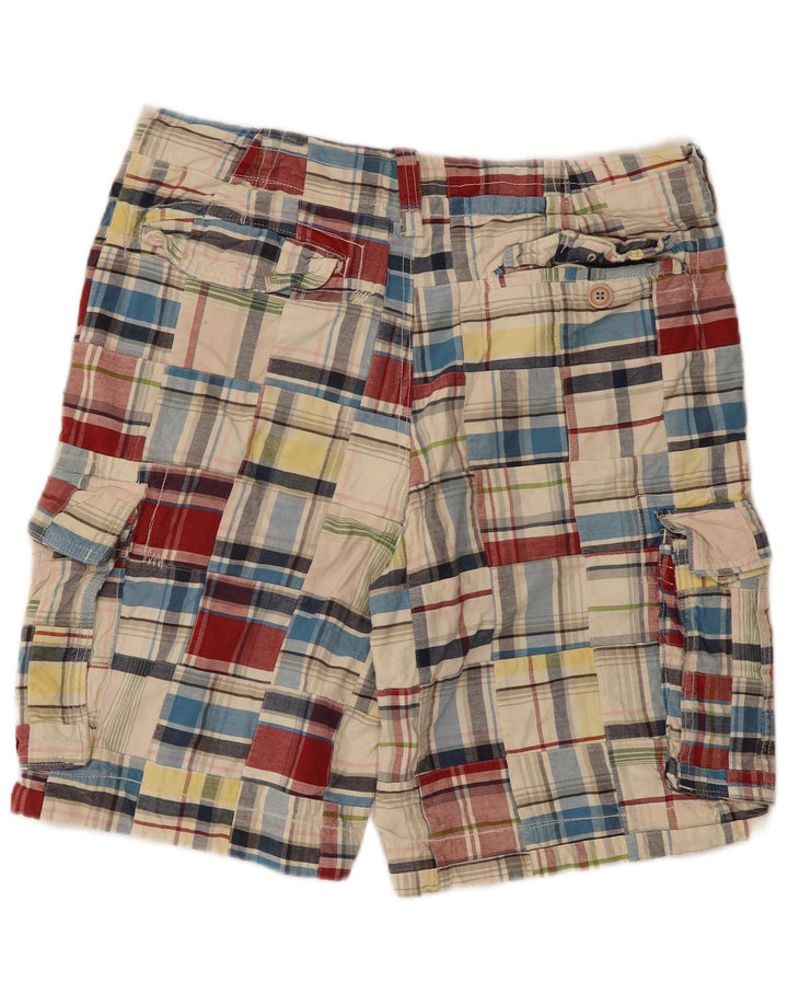 Męskie spodenki cargo Playlife IT 50 Large W36 wielokolorowa bawełniana krata