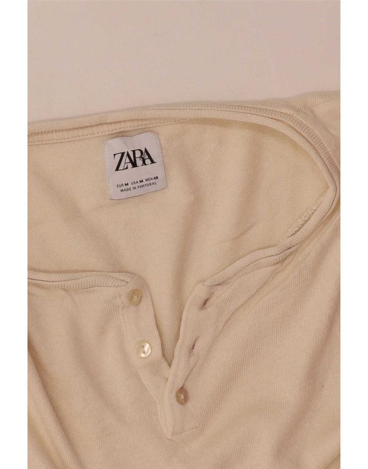 T-shirt męski Zara Top średni beż