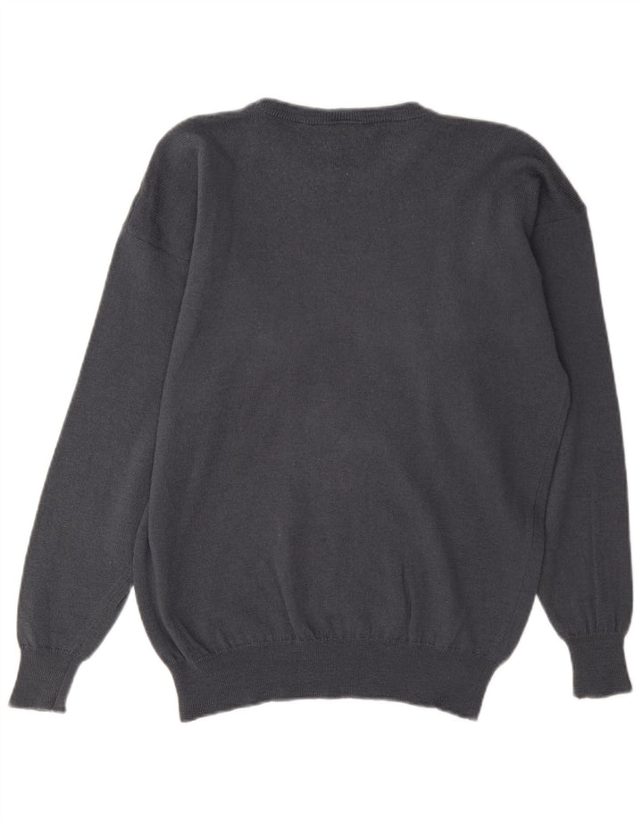 Damski sweter St Michael z dekoltem w łódkę UK 12 Średni szary Argyle/Diament