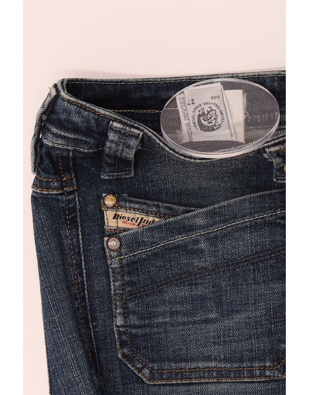 Damskie jeansy Diesel Slim W27 L33 Niebieskie