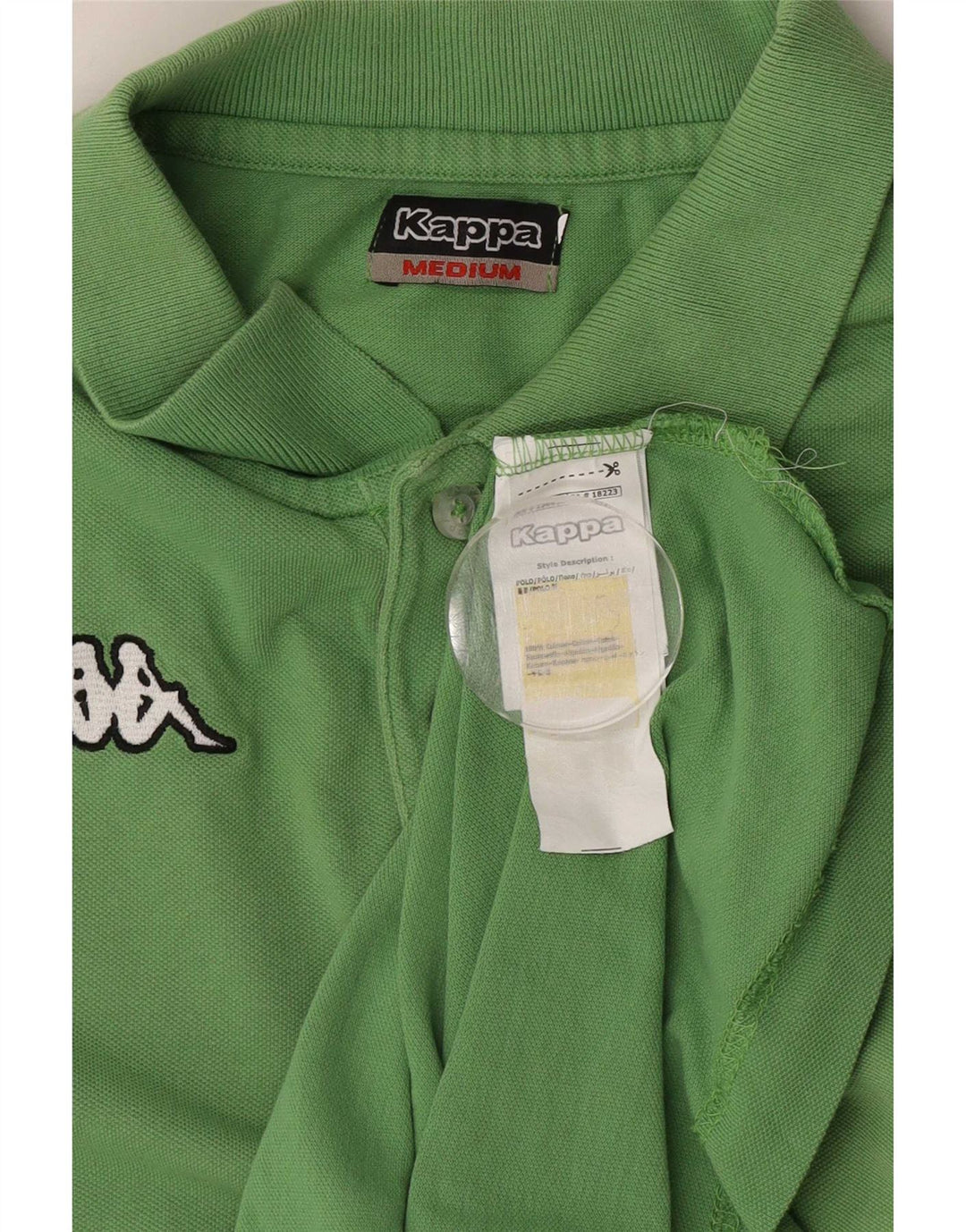 Męska koszulka polo Kappa, średnia, zielona bawełna