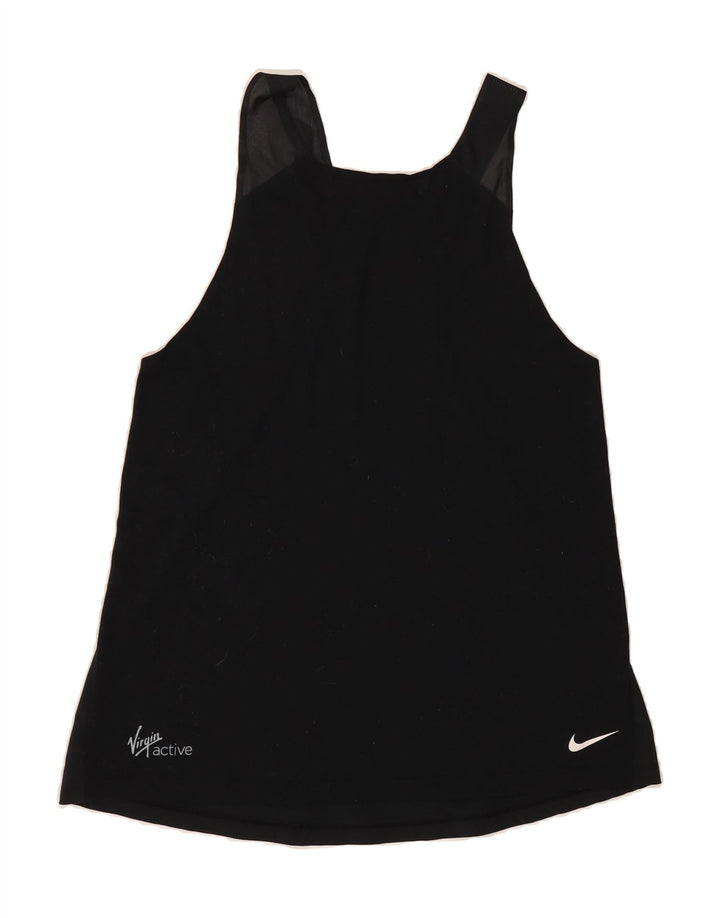 NIKE Womens Dri Fit Vest Top UK 10 Small Black Polyester Vintage Nike and Second-Hand Nike from Messina Hembry 