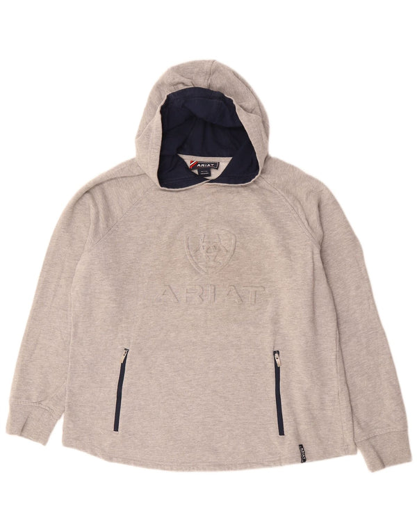 Damski sweter z kapturem Ariat UK 18 XL, szary, bawełniany