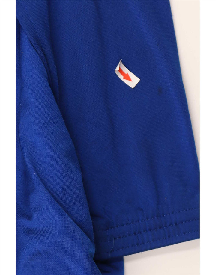 Adidas Męska bluza dresowa UK 40/42 Średni niebieski poliester z blokami kolorów
