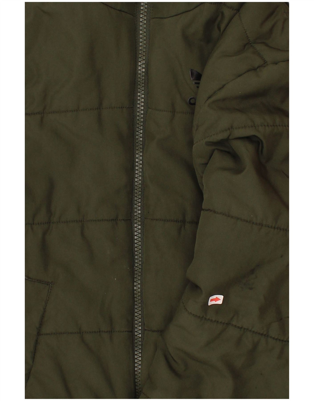 Adidas Chłopięca Wyściełana Kurtka Z Kapturem 7-8 Lat Khaki Poliester