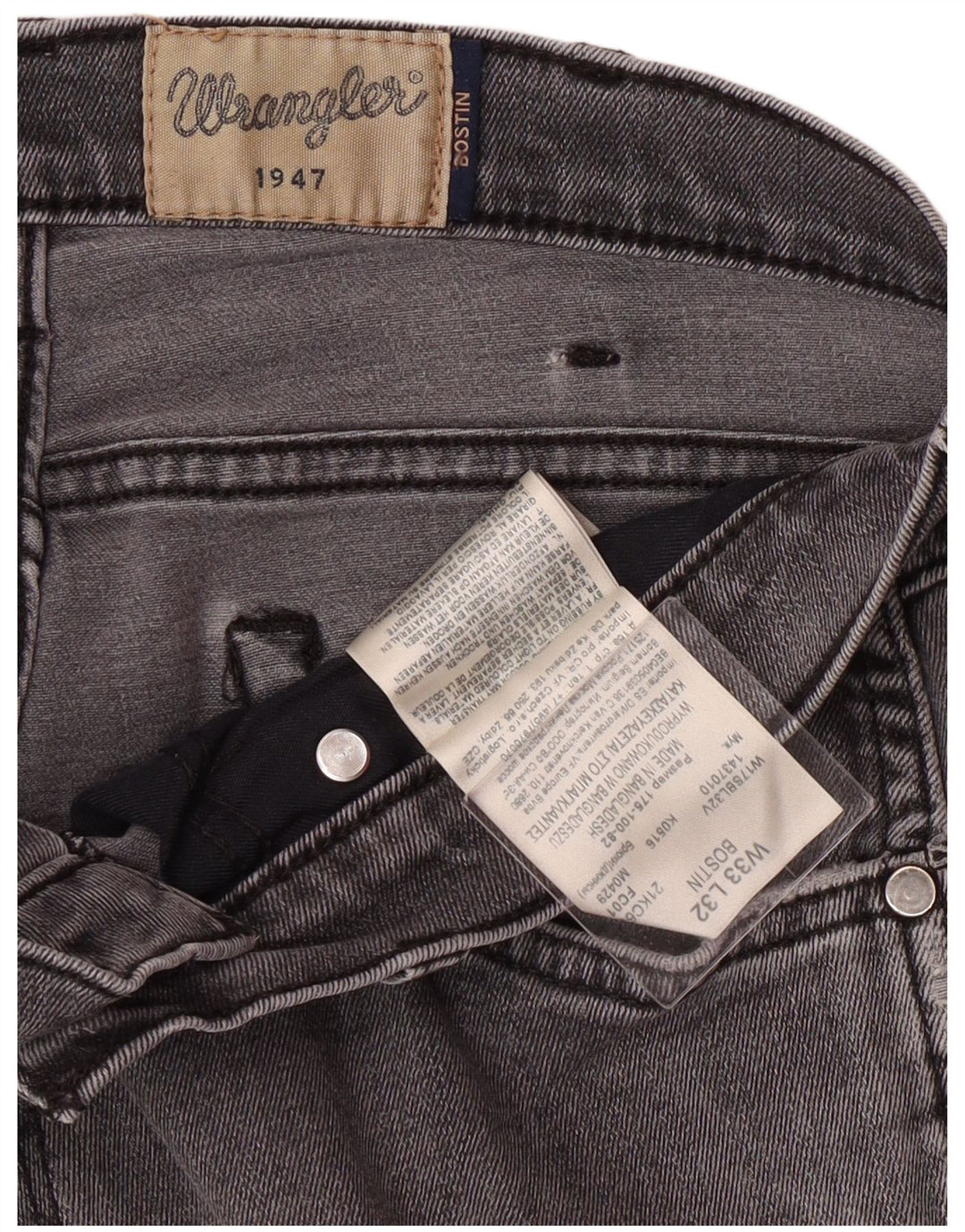 Wrangler Męskie Bostin Skinny Jeans W33 L32 Szara bawełna