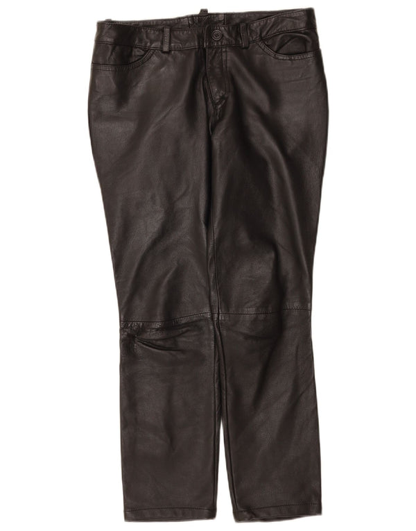 Damskie spodnie skórzane Zen EU 38 Medium W28 L26 Czarna skóra